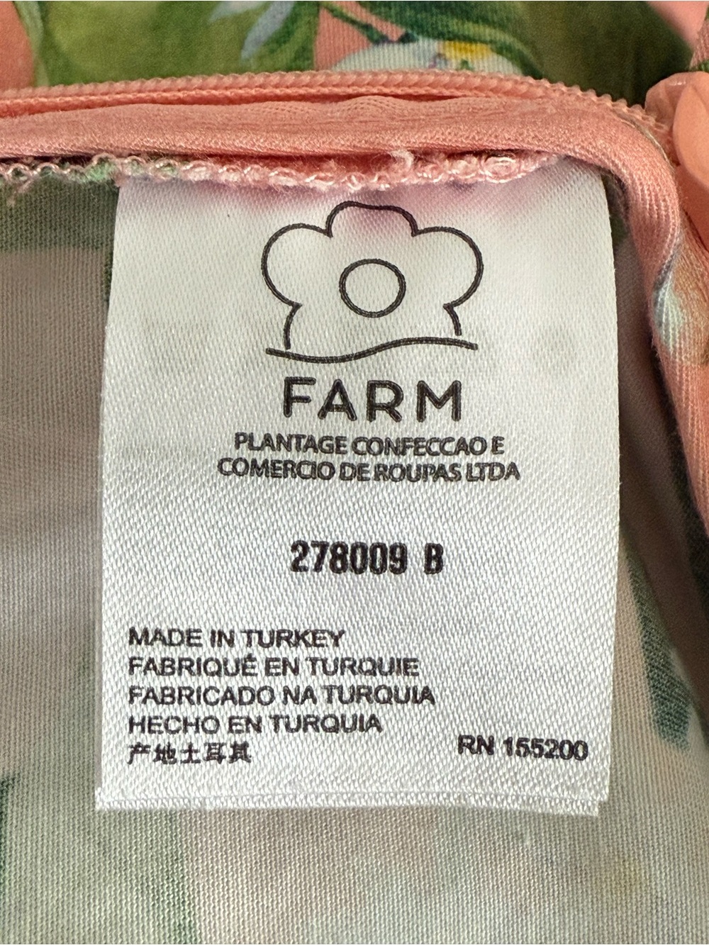 FARM Rio for Anthropologie Tropical Cotton Wide Leg Jumpsuit Pink Green Size M - Picture 10 of 12